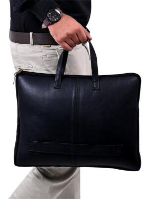 ARDAN Genuine Leather 15Inch Laptop Sleeve Bag Sleek Design Office Bag black Color