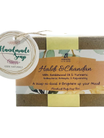 Haldi Chandan Luxury Handmade Soap,Enriched with the nourishing goodness of goat milk and the moisturizing benefits of glycerin