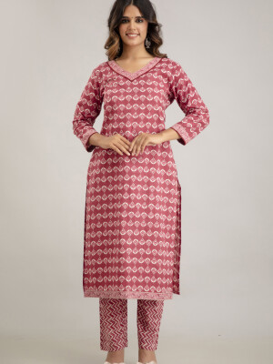 Traditional Zari Embroidery Work A-Line Kurta With Trouser & Dupatta - KR3013MAROON