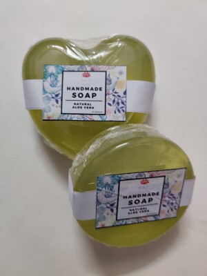 Herbal Aloe Vera Soap,with the richness of Lavender Essential Oil- Set of 2