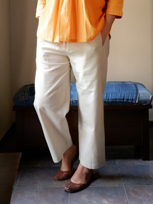 Contralto comfy cotton linen trousers