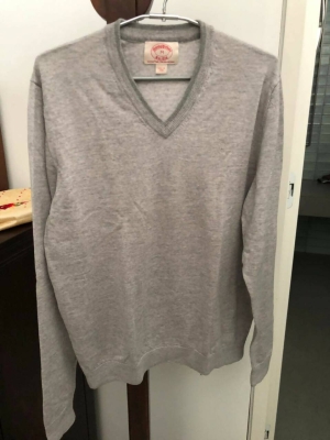 Brooks Brothers Extra Fine Italian Merino Grey Sweat Shirt