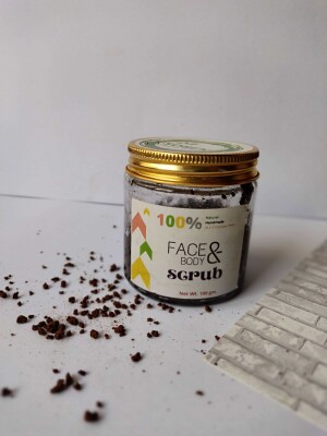 Coffee face and body scrub | Exfoliate, acne and tan | paraben & SLS free