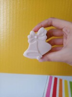 Christmas bell shaped toy kids goat milk shea butter soap set of 2