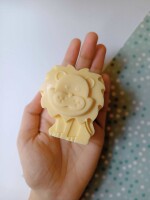 Kids animals lion shaped cartoon goat milk shea butter soap 100 grams set of 2