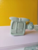 Kids vehicle helicopter plane toy shaped goat milk shea butter soap bar 100 grams set of 2