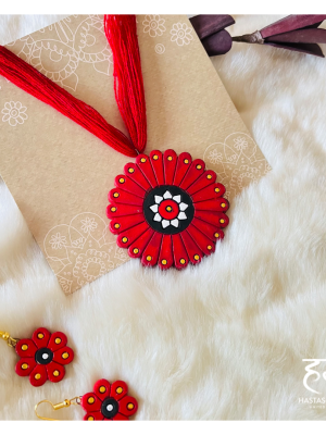 Terracotta Necklace & Earrings