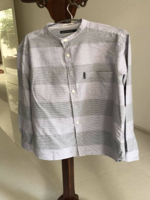 French Connection Mandarin Collar Casual Kurta/ Shirt