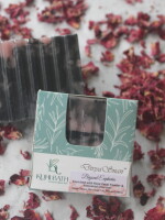 Charcoal and Rose Powder Handmade Soap with detoxifying  &  rejuvenating properties (Pack of 2)