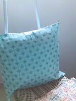 Light Blue Handloom Cotton cushion Cover - 16 x 16 inches - Set of 2