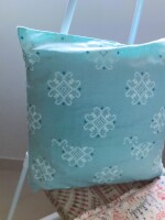 Light Blue Handloom Cotton cushion Cover - 16 x 16 inches - Set of 2