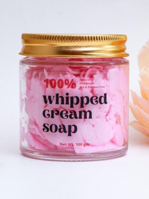 Pink Floral bouquet whipped cream soap and body wash 100 grams