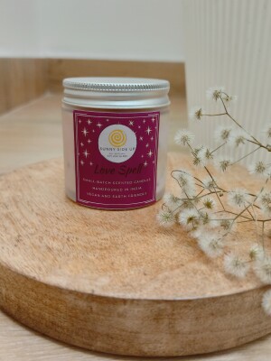 Love Spell Scented Candle (120ml),Its rich and woody aroma feels like the warm hug you've been craving for.
