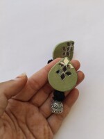 Rainvas Light green mirror earrings