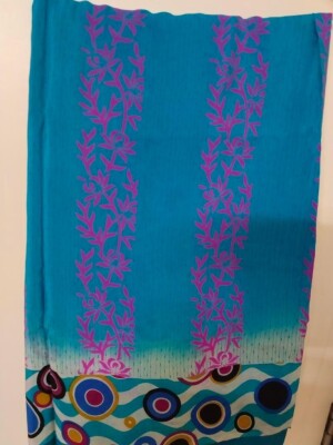 Blue Pure Italian Printed Saree