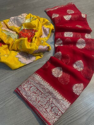 Russian Dola fabric with beautiful mx zari  border heavy zari weaving saree