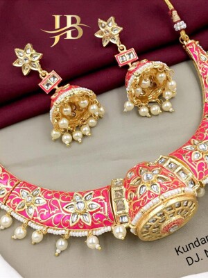Unique Kundan Choker set in traditional rajasthani designed. Choker set