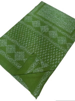 Hand Block Printed Cotton Saree with Blouse