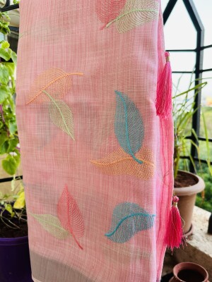 Linen Saree with Unstitched blouse
