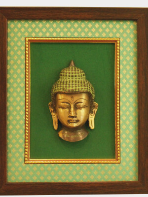 FRAME BRASS BUDDHA WALL HANGING