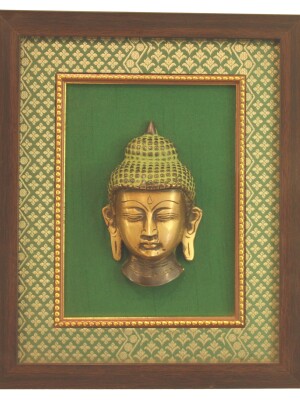 FRAME BRASS BUDDHA WALL HANGING