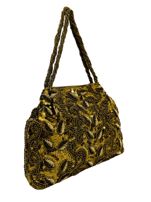 Rust gold potli bag for women