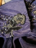 Zara long Wrap dress,velvet embellished dress
