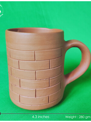 Terracotta pure natural Mug,Sip your favorite beverage with confidence, knowing you've chosen a mug that combines style and sustainability.(one piece)