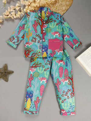 Kids Cotton Night Suit - Jungle theme (2-12 years)