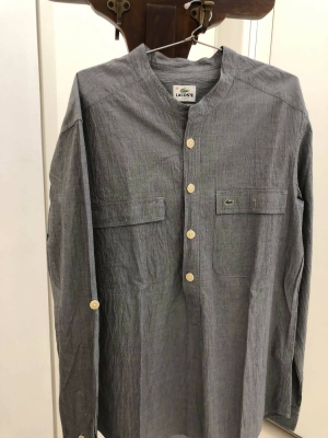 Lacoste Grey Linen Kurta