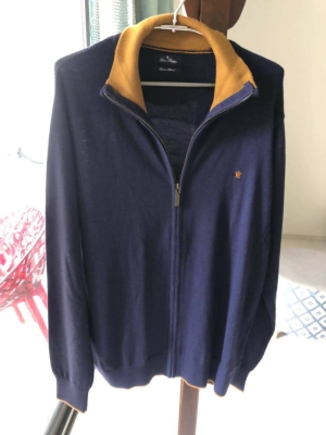 Louis Philippe Premium Merino Blend Blue Sweat Shirt