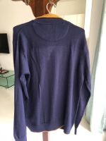 Louis Philippe Premium Merino Blend Blue Sweat Shirt