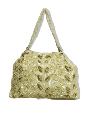 Beige potli bag for women