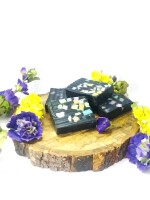 Northern Lights Luxury Handmade Soap, infused with activated charcoal and invigorating lemon essential oil.