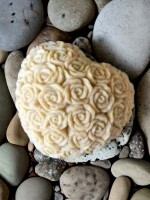 Designer Handmade Heart of Tiny Roses Soap - Set of 3
