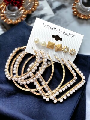 Beautiful Stud & Drop Earrings Card set