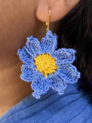 Handmade Star handcrafted crochet earring
