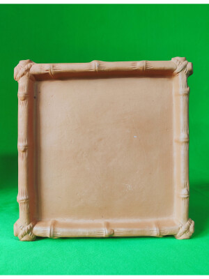 Terracotta serving tray by pure natural clay ( piece one )