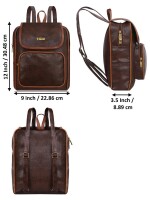 Lorem pecan brown Premium Leather Small Shoulder Bagpack For Girls