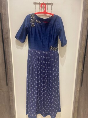 Floor Length blue Gown