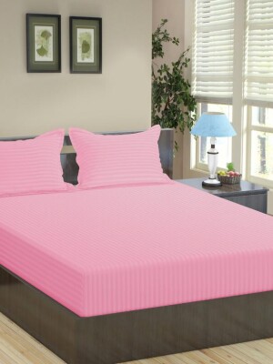 Stripes Bedsheets - Multi Color, Bed Sheet Size - 90 x 100 inches (Queen Size)