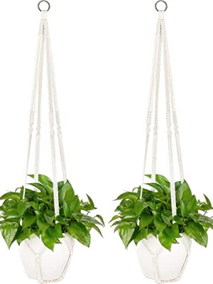 Dahey Macrame Plant Hanger Indoor Outdoor Hanging Planter Basket Large