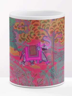 Rajasthani Shekhawati Ele Printed Ceramic Coffee Mug