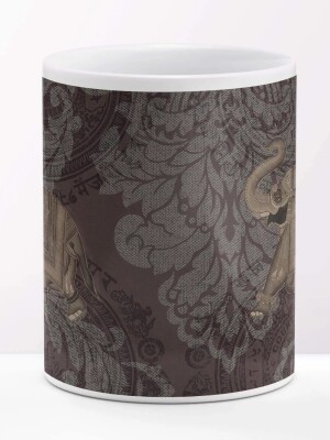 Beautifully Decorated Jaipuri Ele/Hathi Designer Coffee Mug