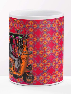 Orange Taxi Travel Coffee Mug, perfect for a couple of warm conversations