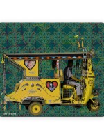 Yellow Auto Rickshaw Mouse Pad