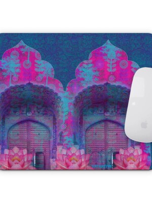 Cool Blue Rajasthani Door Mouse Pad