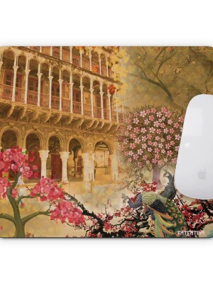 Cool Peacock and Haveli Mouse Pad