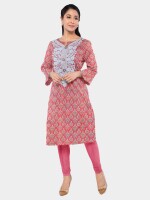 Beautiful pink cotton unstitched suit | dress material for women