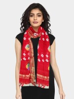 Stunning jaipuri printed silk dupatta for women
